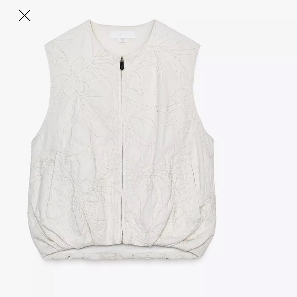 Zara embroidered vest size m-l